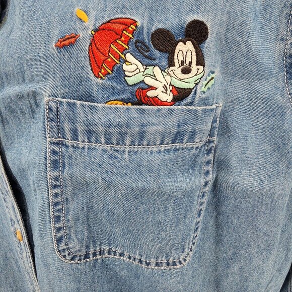 Mickey Unlimited Womens Disney Denim Shirt, Size 26W/28W - Picture 10 of 10